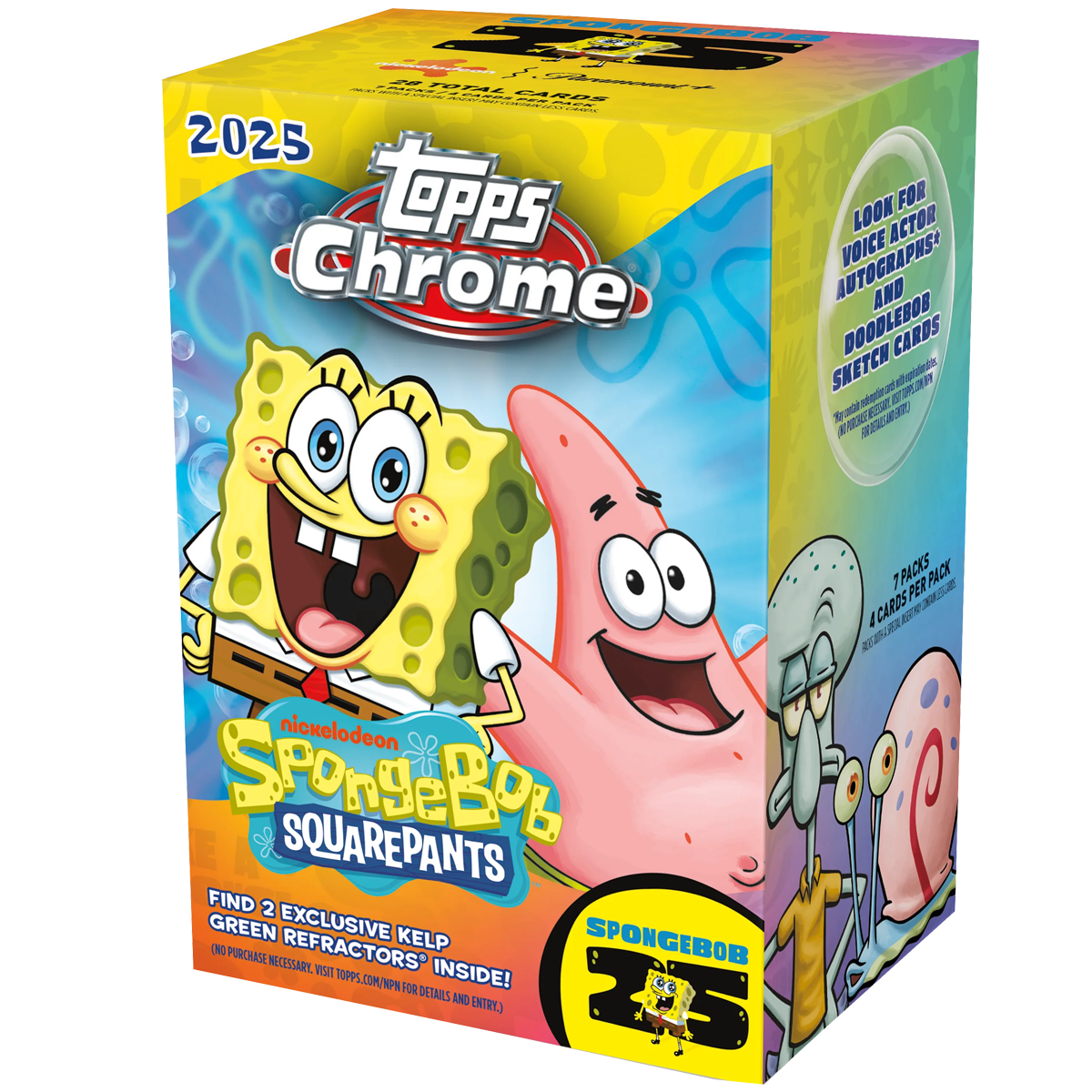 Topps Chrome Spongebob 25th Anniversary 2025 Value